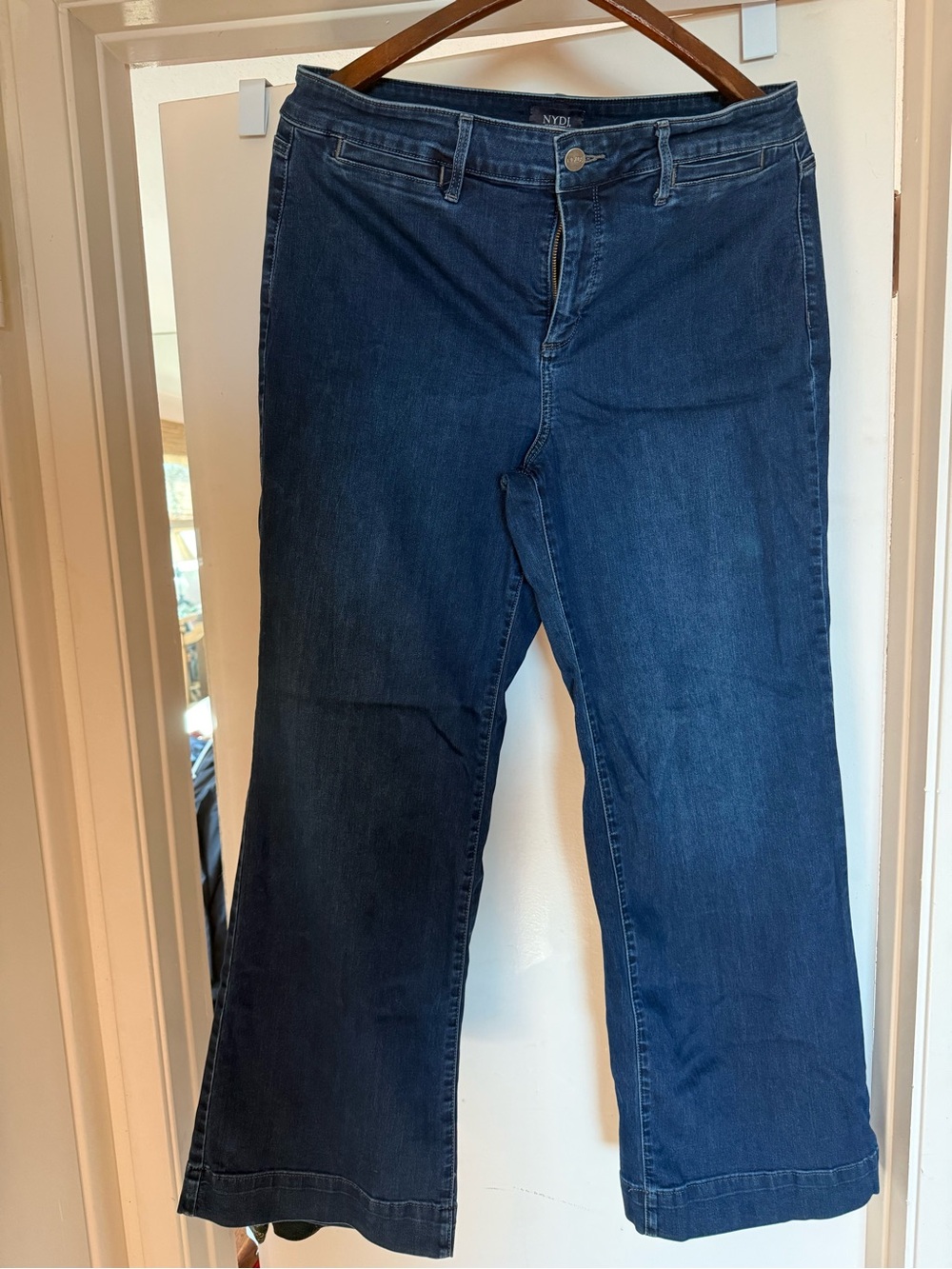 NYDJ Wide-Leg Jeans in Deep Indigo Blue
